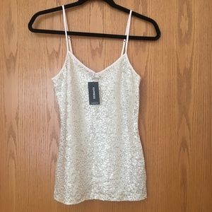 NWT Express Sequin V-Neck Cami